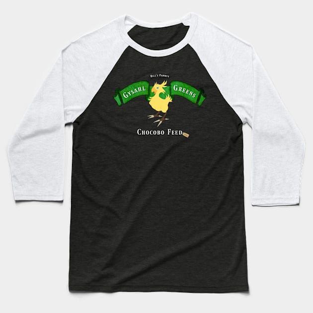 Chocobo Feed Baseball T-Shirt by Kaztiel